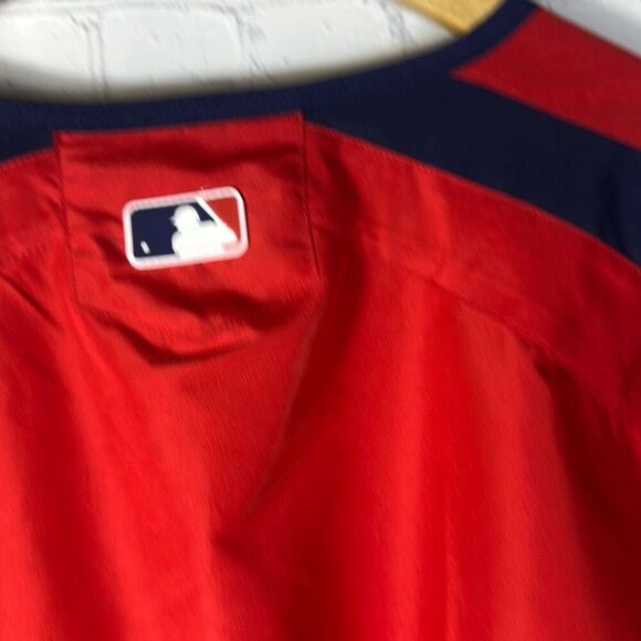 Majestic Boston Red Socks Pullover Windbreaker  size XL Red Blue Baseball 80s - Picture 7 of 11